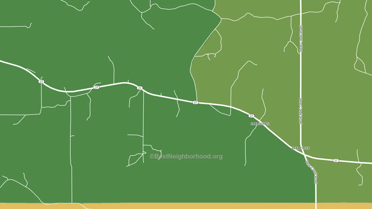 Carmichael, MS block-group voter-turnout map