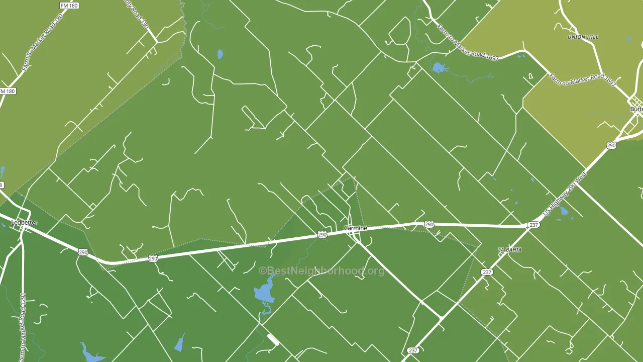 Carmine, TX block-group voter-turnout map
