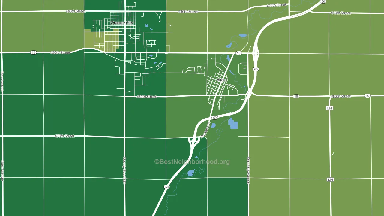 Carnes, IA block-group voter-turnout map