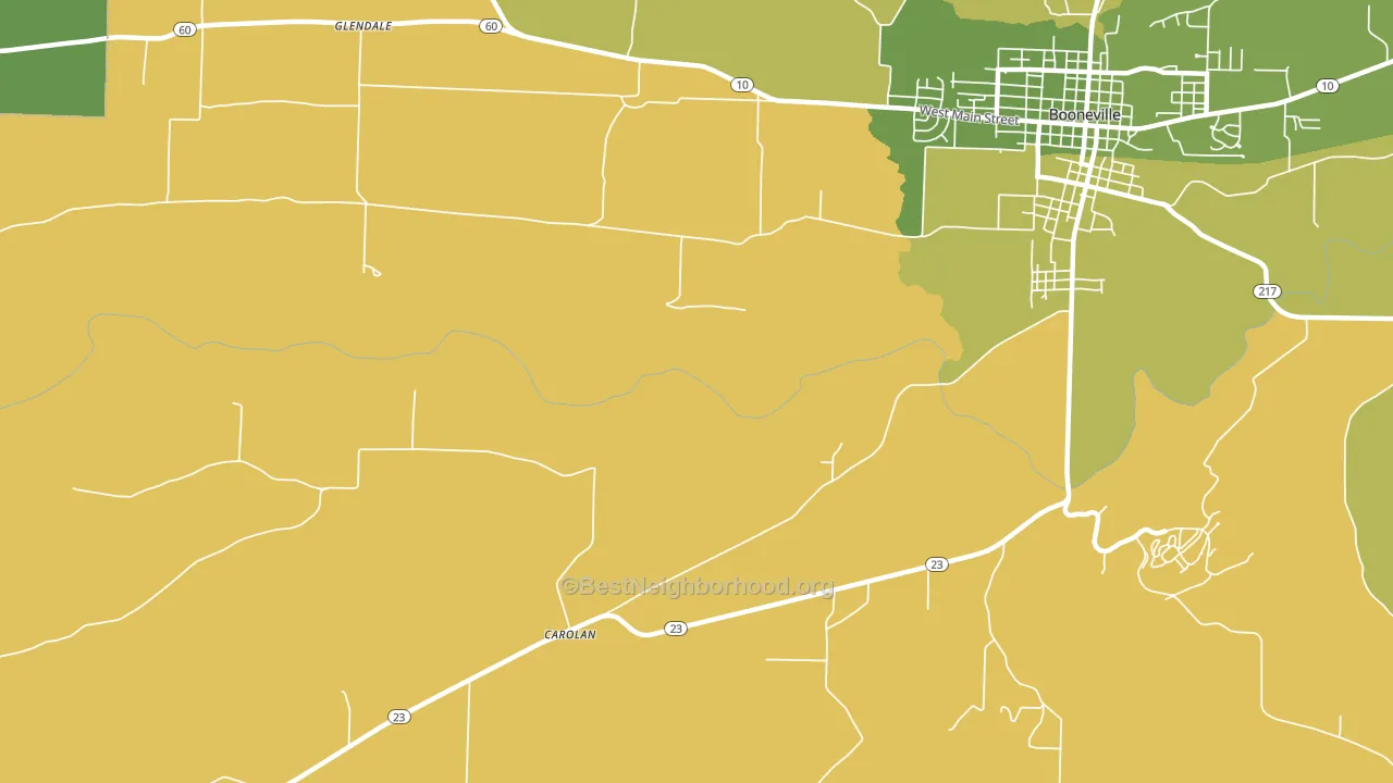 Carolan, AR block-group voter-turnout map