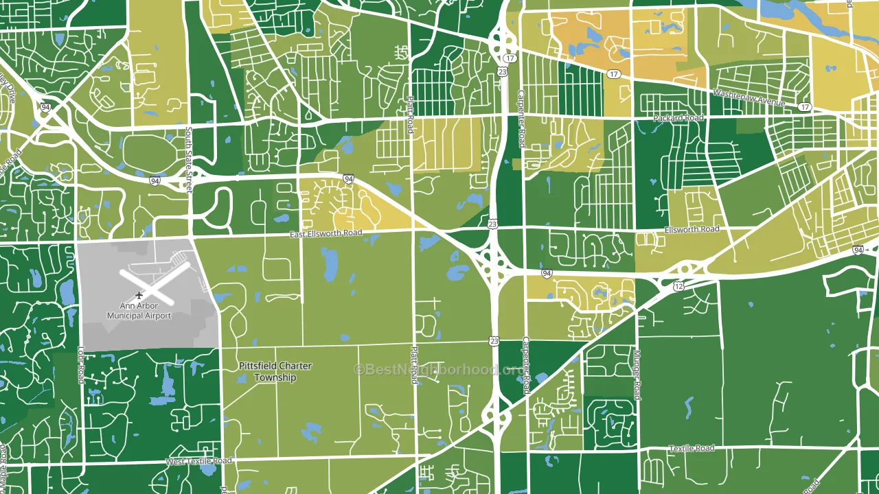 Carpenter, Ann Arbor, MI block-group voter-turnout map