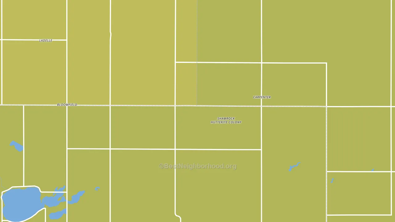 Carpenter, SD block-group voter-turnout map