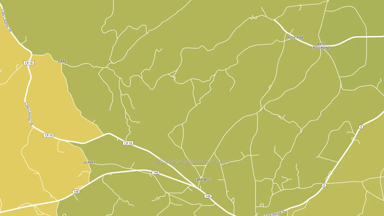 Carr Mill, AL block-group voter-turnout map