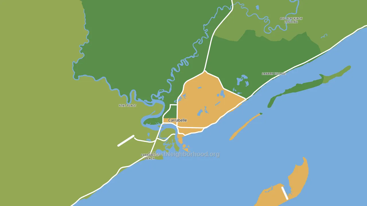 Carrabelle, FL block-group voter-turnout map