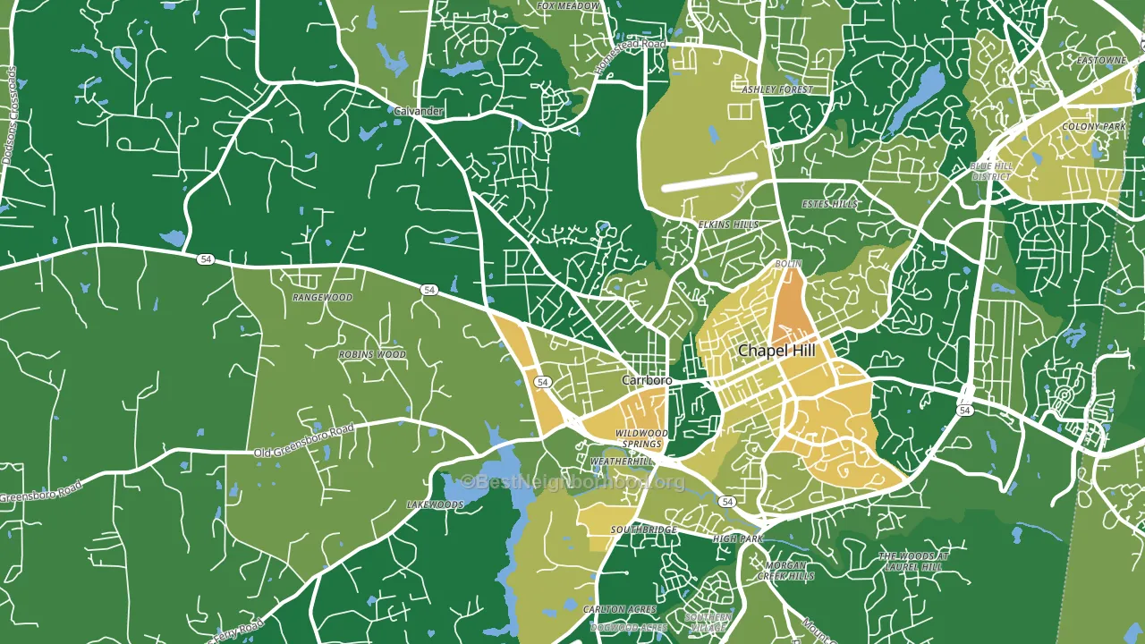 Carrboro, NC block-group voter-turnout map