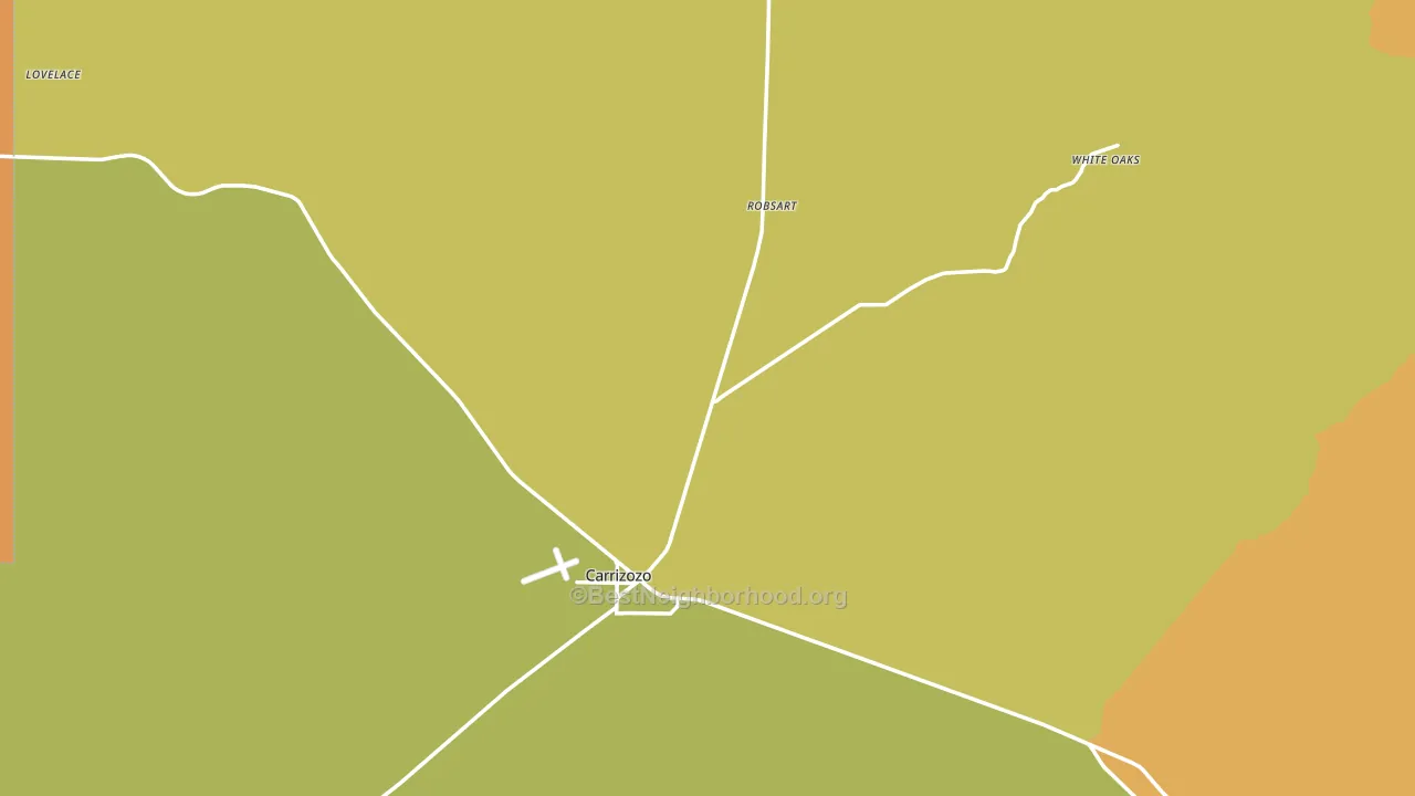 Carrizozo, NM block-group voter-turnout map