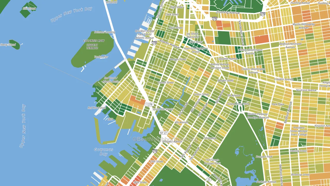 Carroll Gardens, Brooklyn, NY block-group voter-turnout map