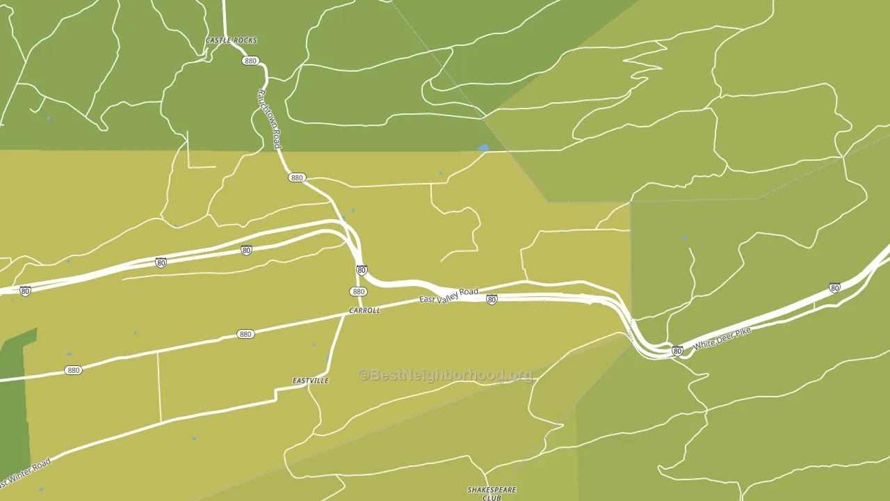 Carroll, PA block-group voter-turnout map