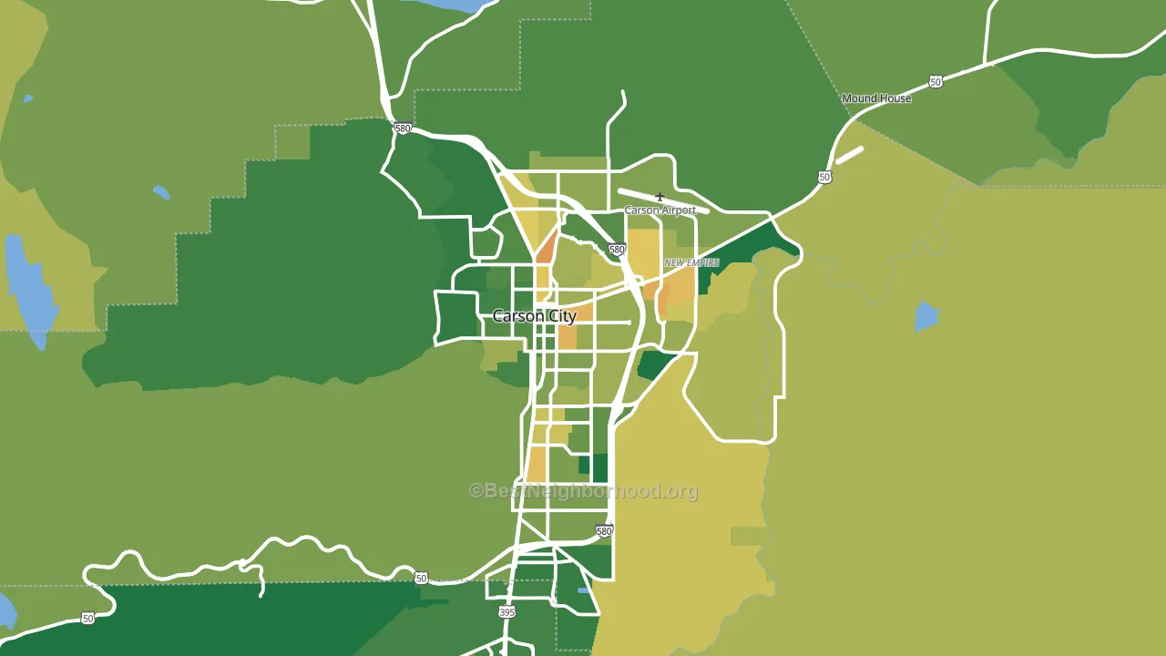 Carson City, NV block-group voter-turnout map
