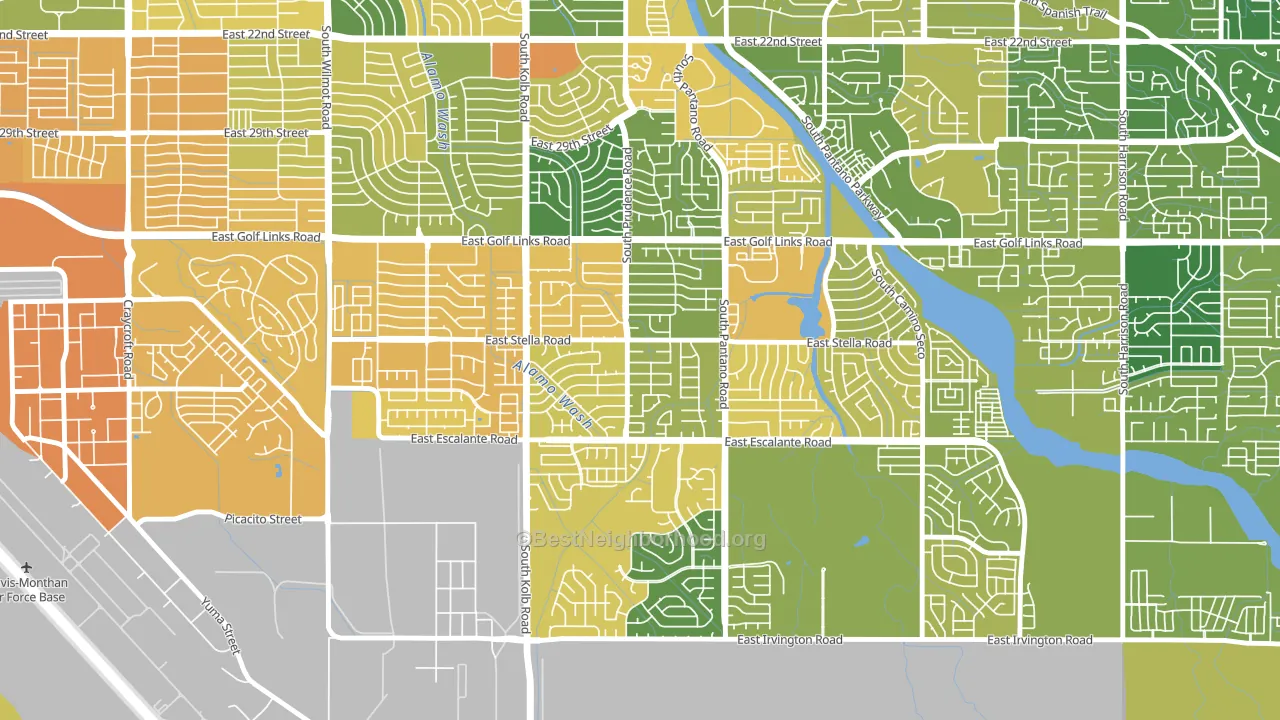 Carson Corner, Tucson, AZ block-group voter-turnout map
