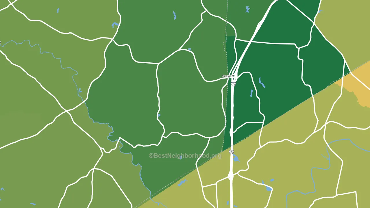 Carson, VA block-group voter-turnout map