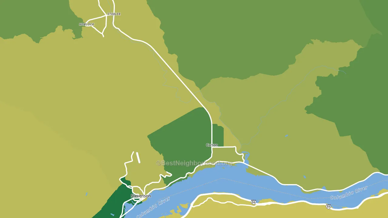 Carson, WA block-group voter-turnout map