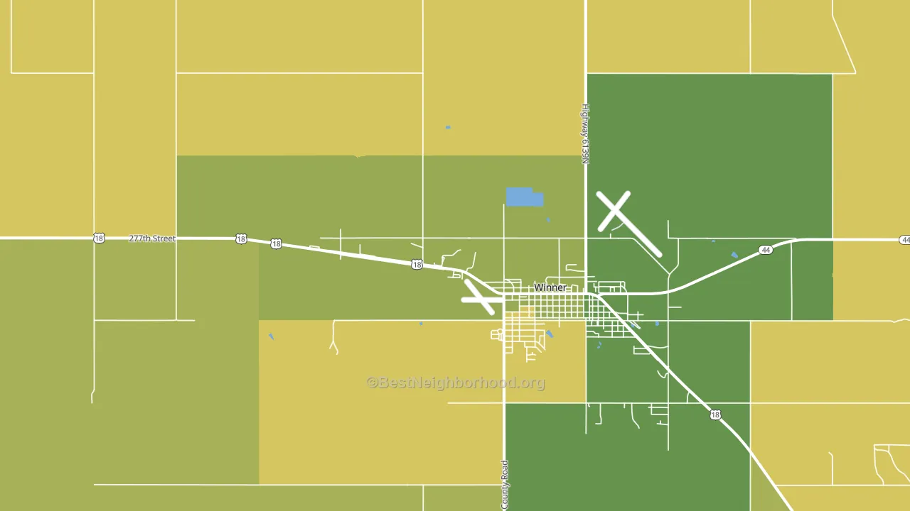 Carter, SD block-group voter-turnout map