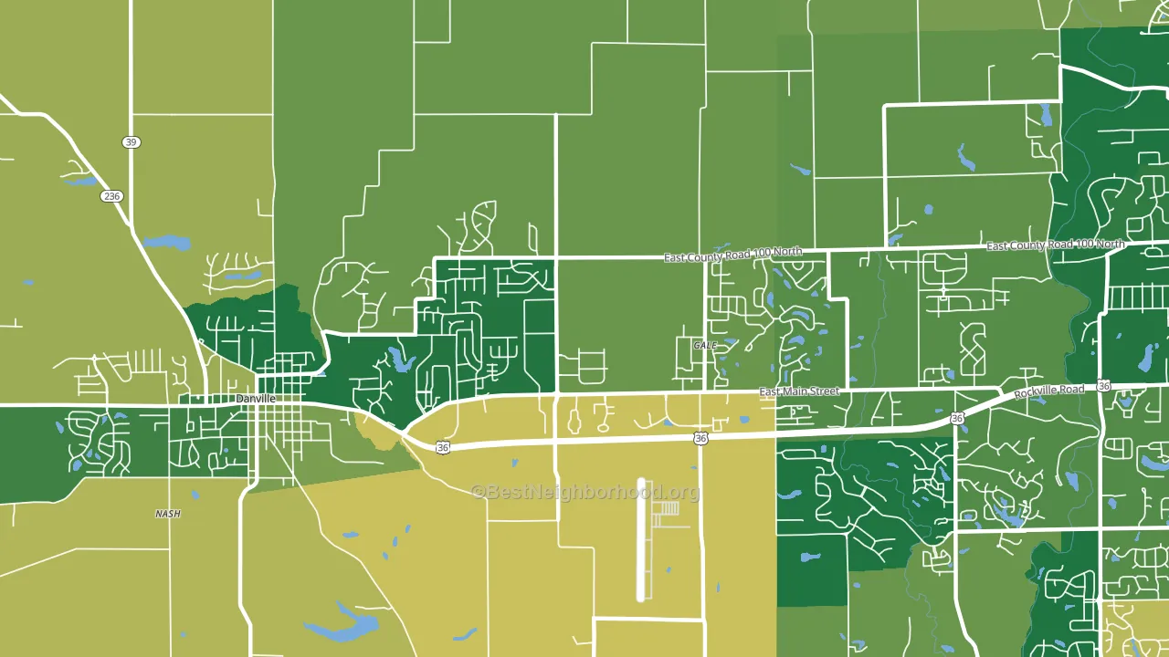 Cartersburg, IN block-group voter-turnout map
