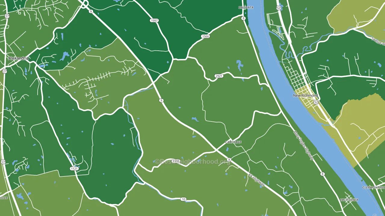 Carthage, KY block-group voter-turnout map