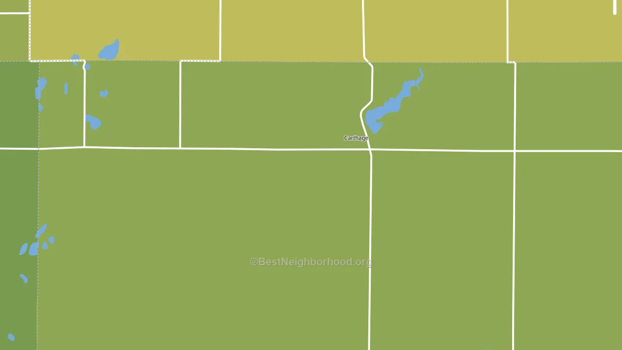 Carthage, SD block-group voter-turnout map