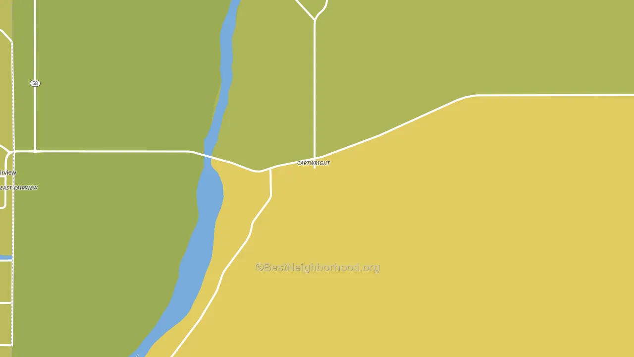 Cartwright, ND block-group voter-turnout map