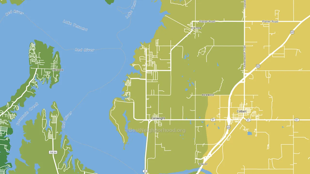 Cartwright, OK block-group voter-turnout map