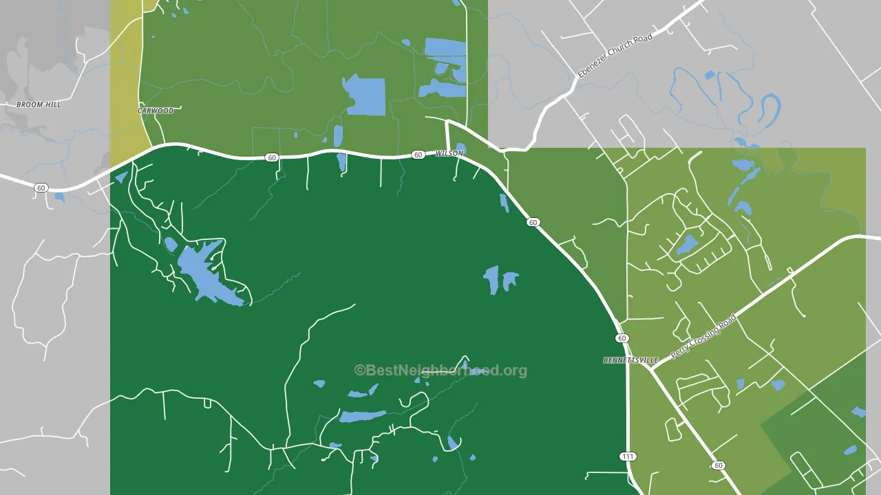 Carwood, IN block-group voter-turnout map