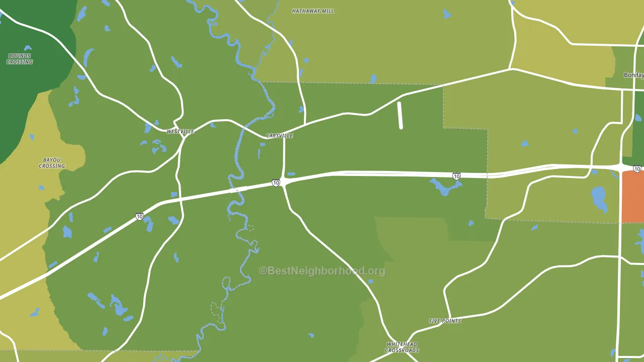 Caryville, FL block-group voter-turnout map