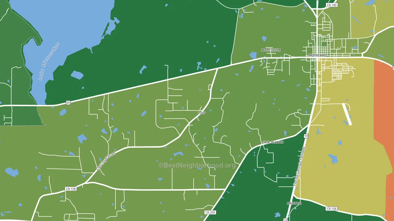 Casa Blanco, FL block-group voter-turnout map