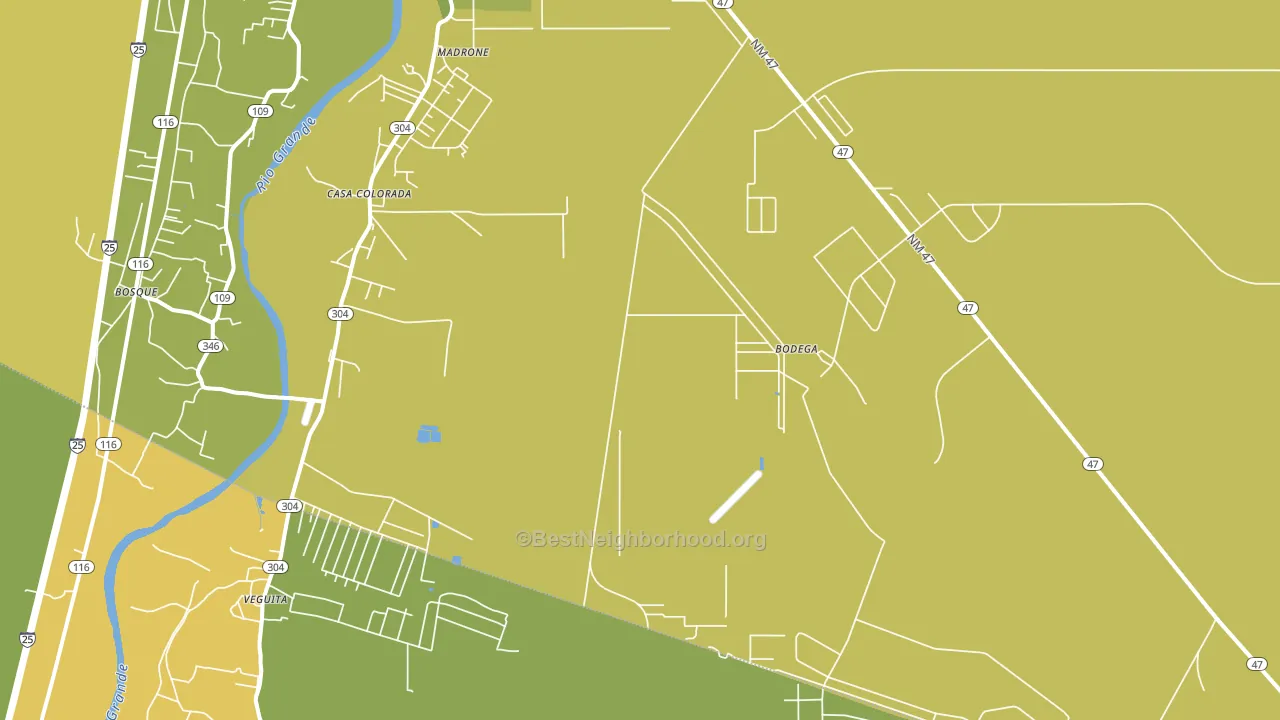 Casa Colorada, NM block-group voter-turnout map