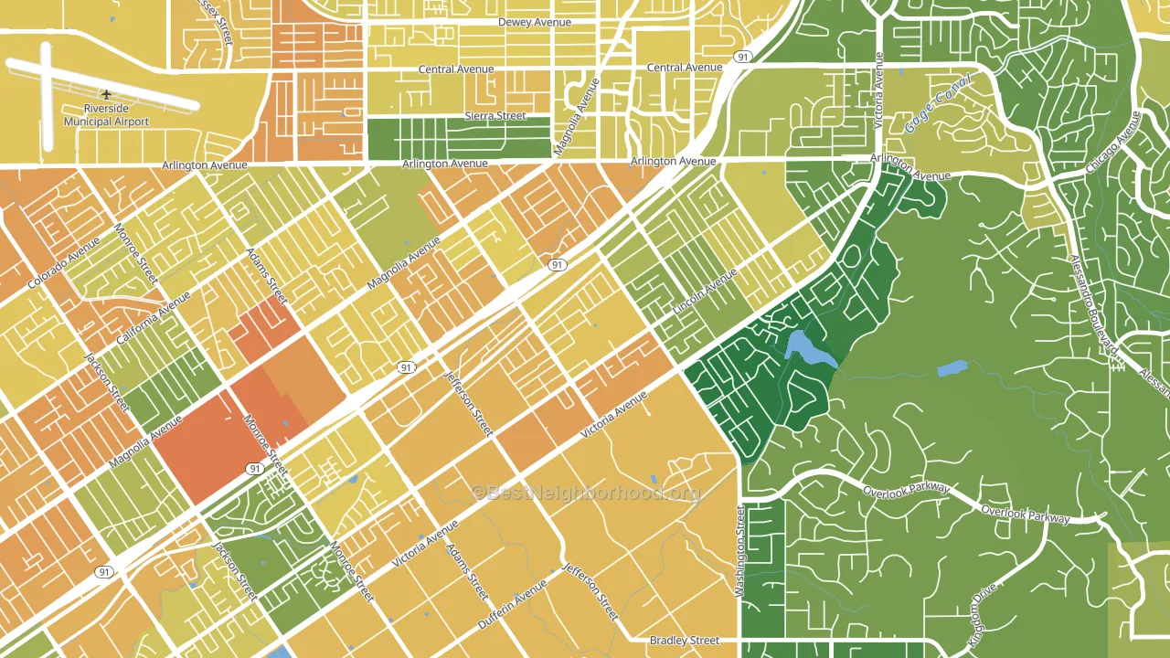Casablanca, Riverside, CA block-group voter-turnout map