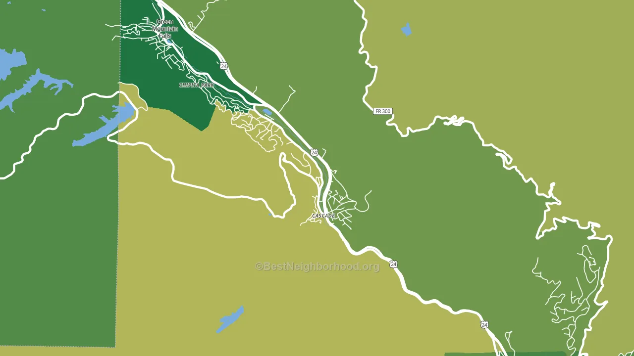 Cascade, CO block-group voter-turnout map