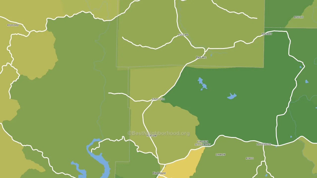 Cascade, MO block-group voter-turnout map