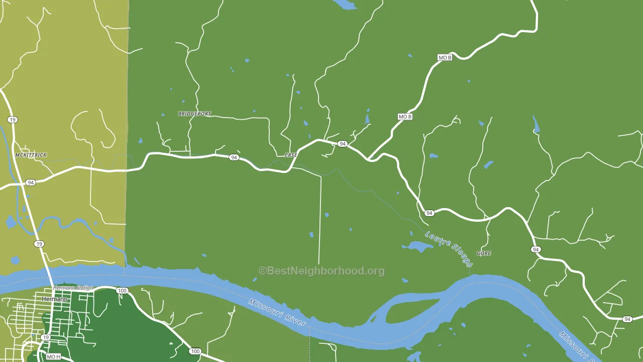 Case, MO block-group voter-turnout map