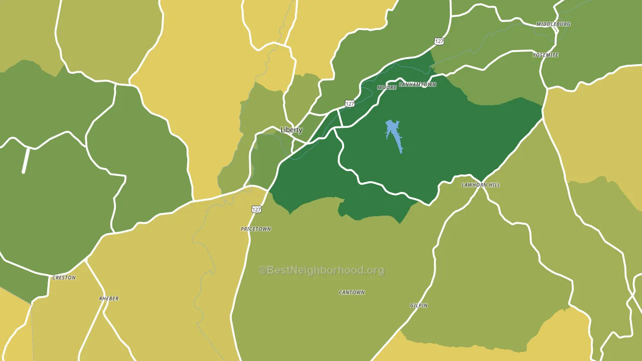 Casey County, KY block-group voter-turnout map