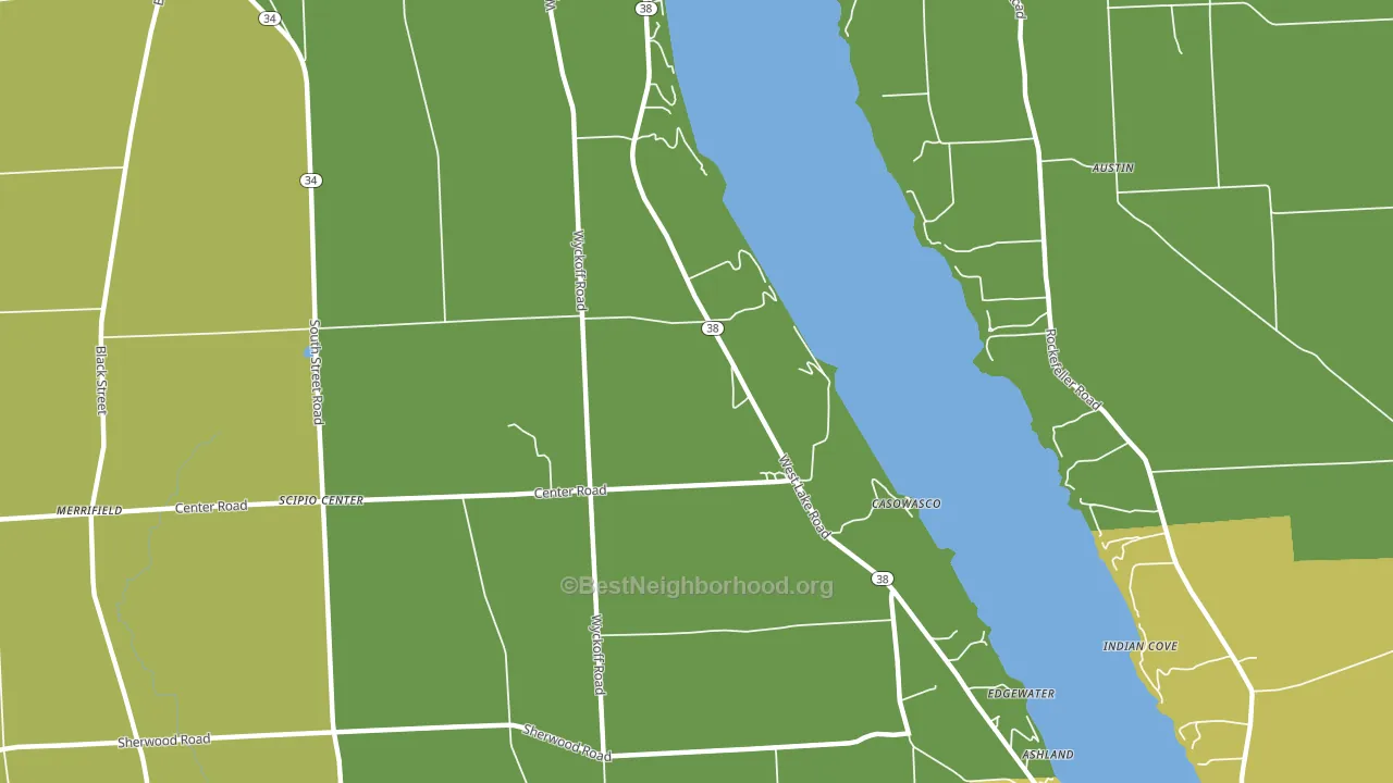 Casowasco, NY block-group voter-turnout map