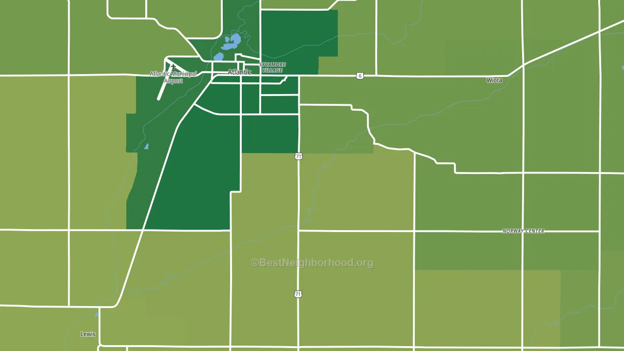 Cass County, IA block-group voter-turnout map