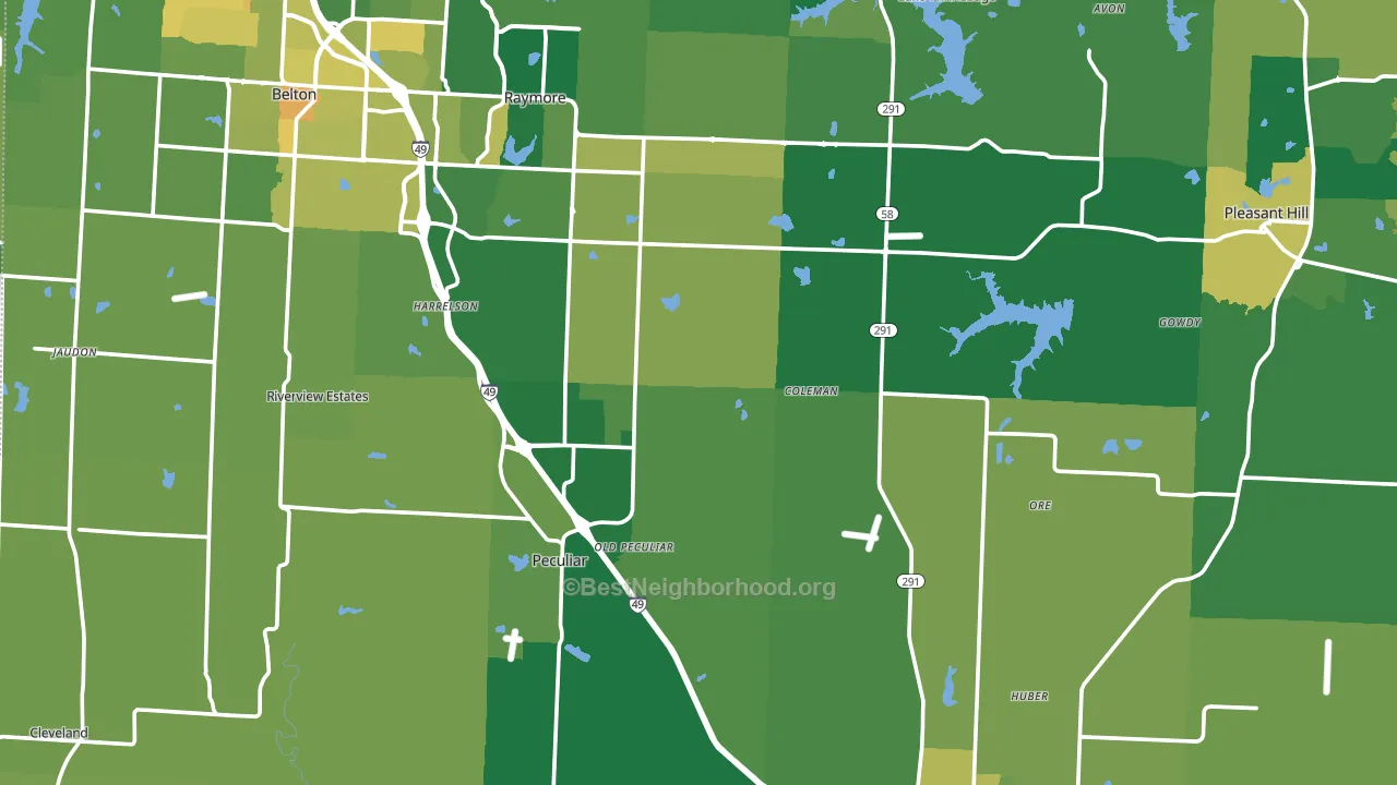 Cass County, MO block-group voter-turnout map