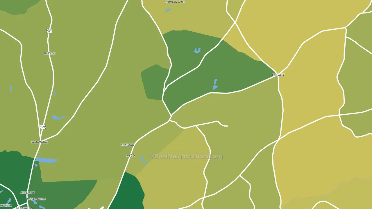 Cassatt, SC block-group voter-turnout map