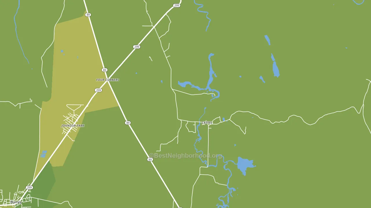Cassel, CA block-group voter-turnout map