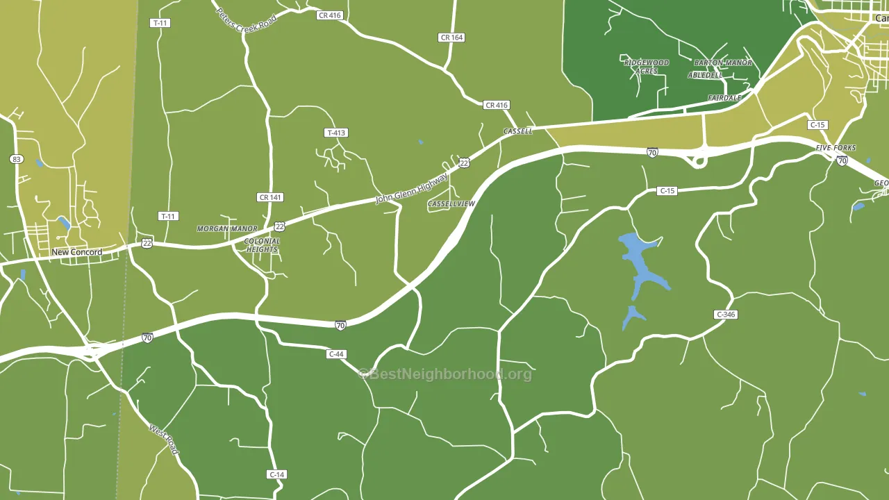 Cassell, OH block-group voter-turnout map