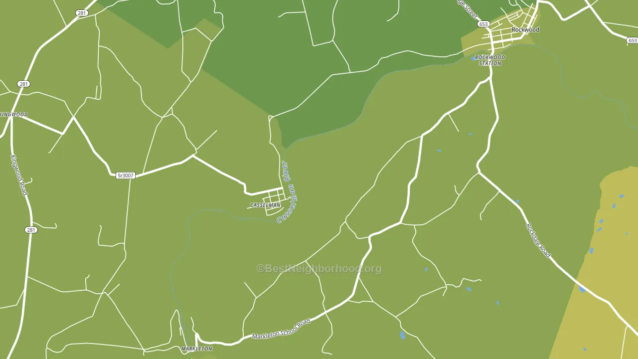 Casselman, PA block-group voter-turnout map