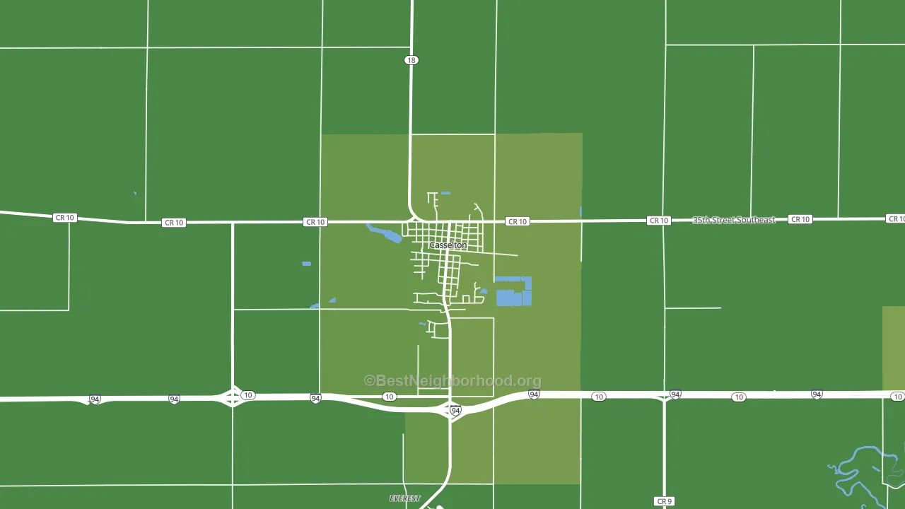Casselton, ND block-group voter-turnout map