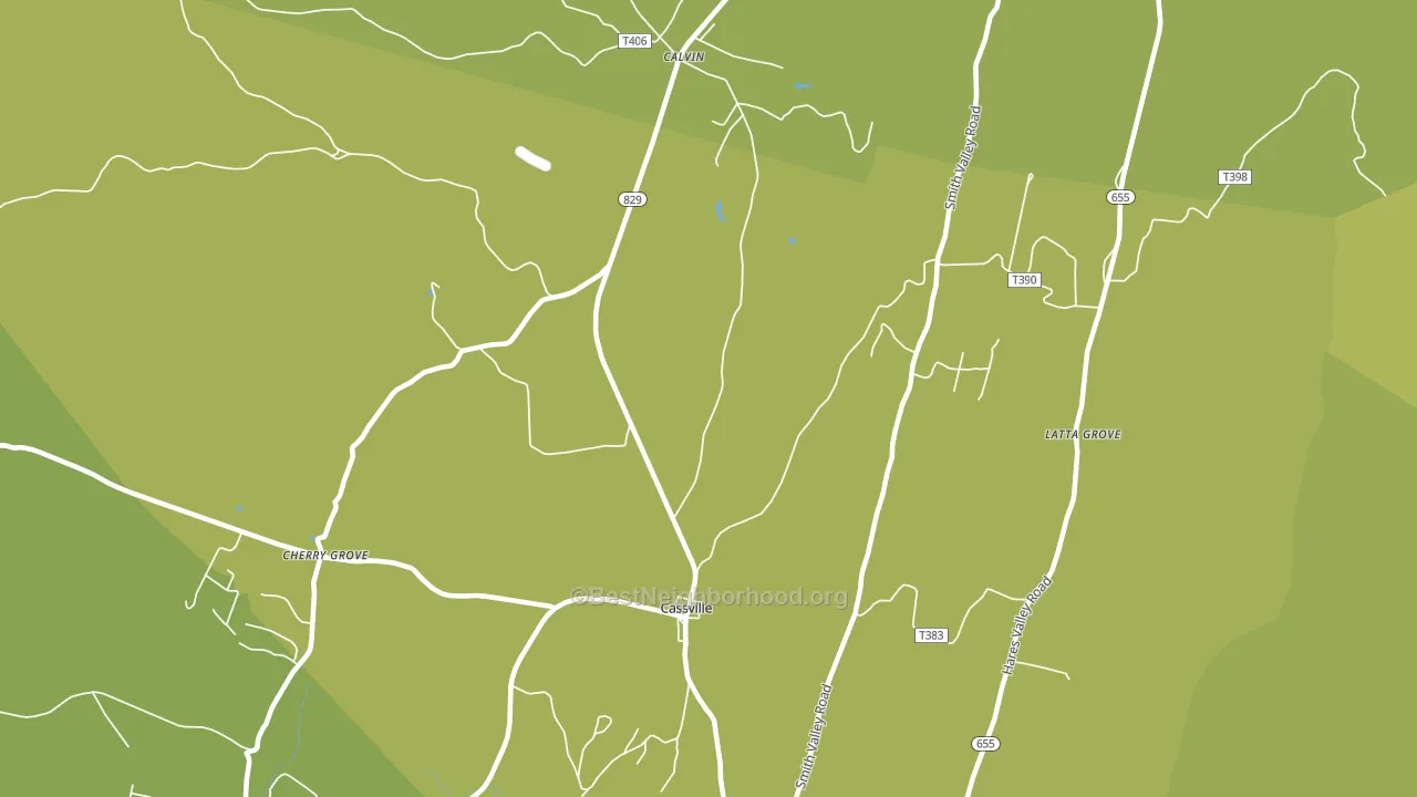 Cassville, PA block-group voter-turnout map