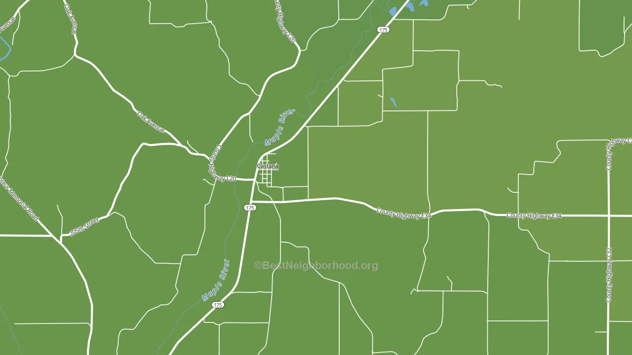 Castana, IA block-group voter-turnout map