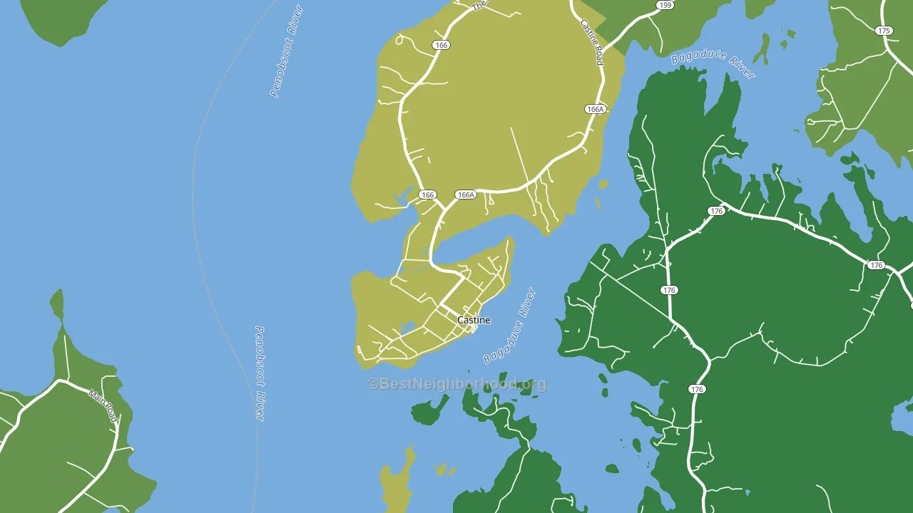 Castine, ME block-group voter-turnout map