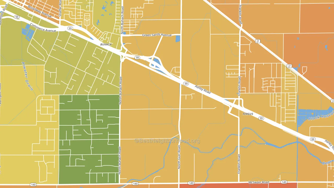 Castle Garden, CA block-group voter-turnout map