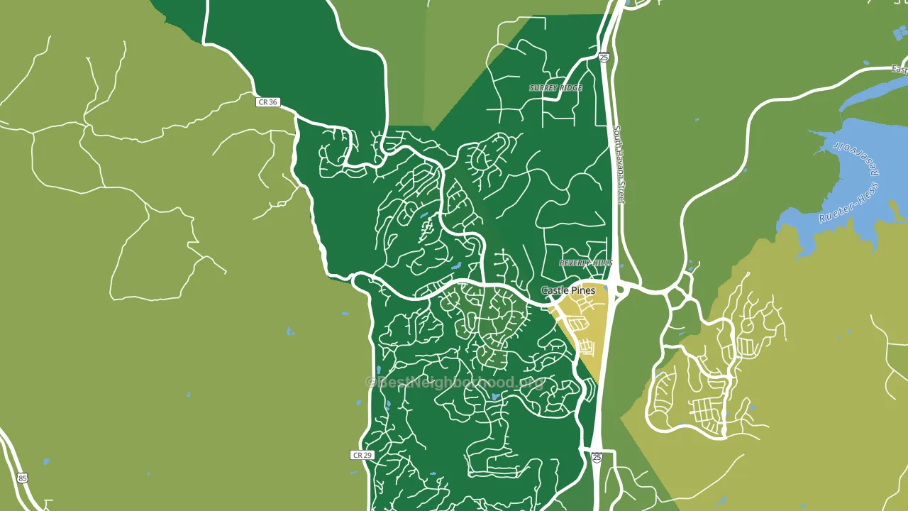 Castle Pines North, CO block-group voter-turnout map