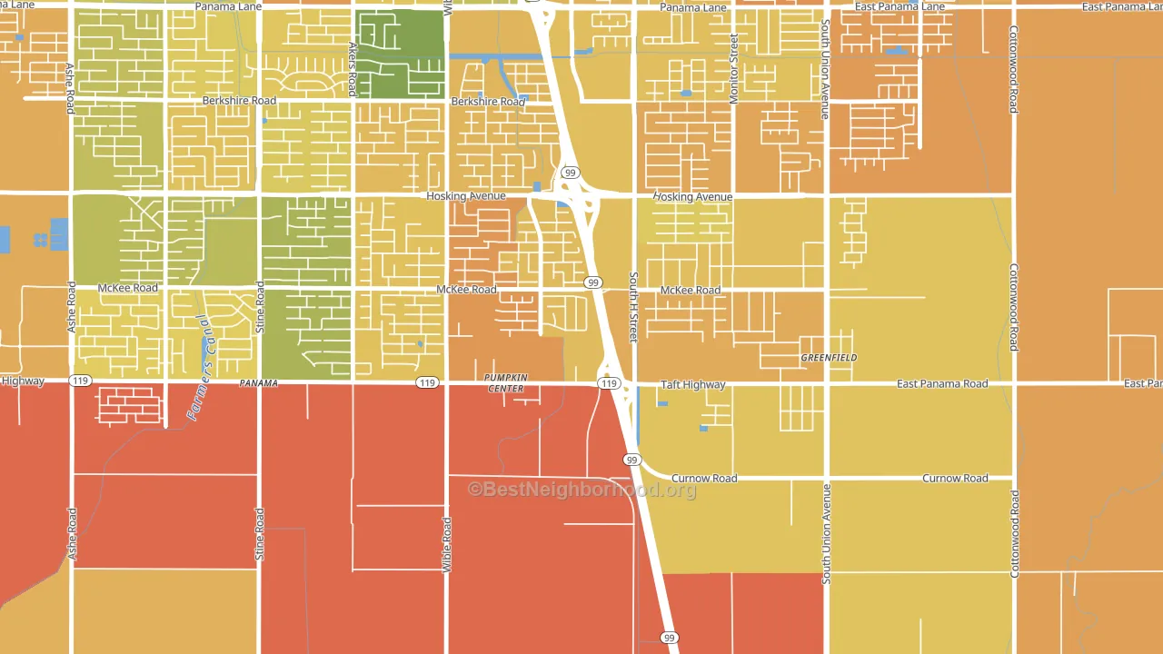 Castle Ranch, Bakersfield, CA block-group voter-turnout map