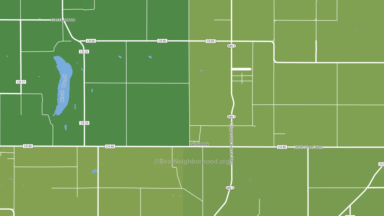Castle Rock, MN block-group voter-turnout map