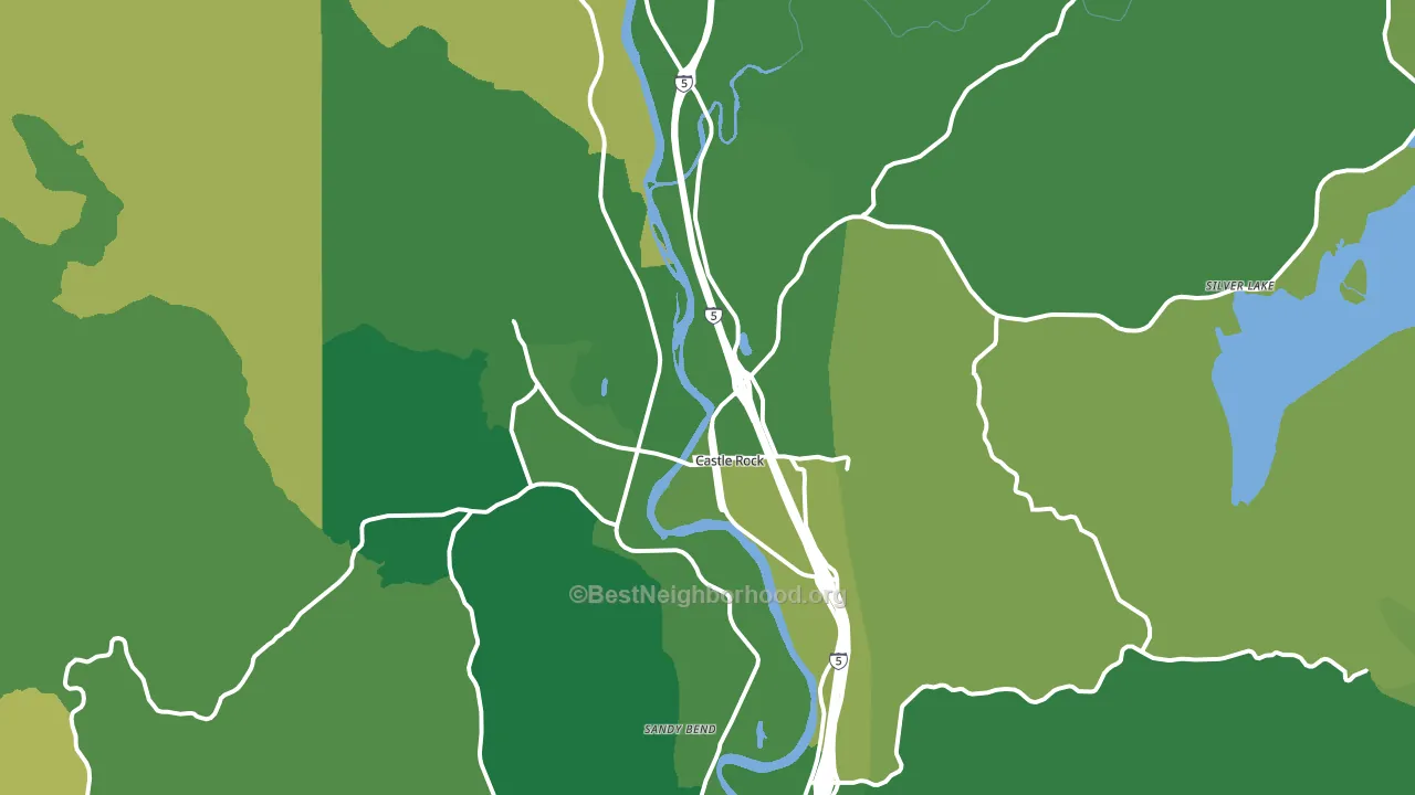 Castle Rock, WA block-group voter-turnout map