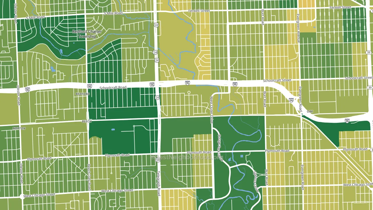 Castle Rouge, Detroit, MI block-group voter-turnout map