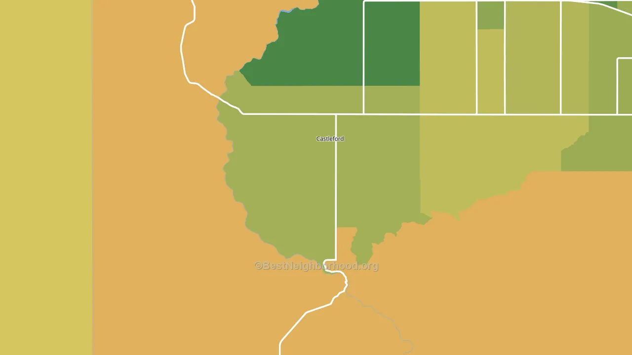Castleford, ID block-group voter-turnout map