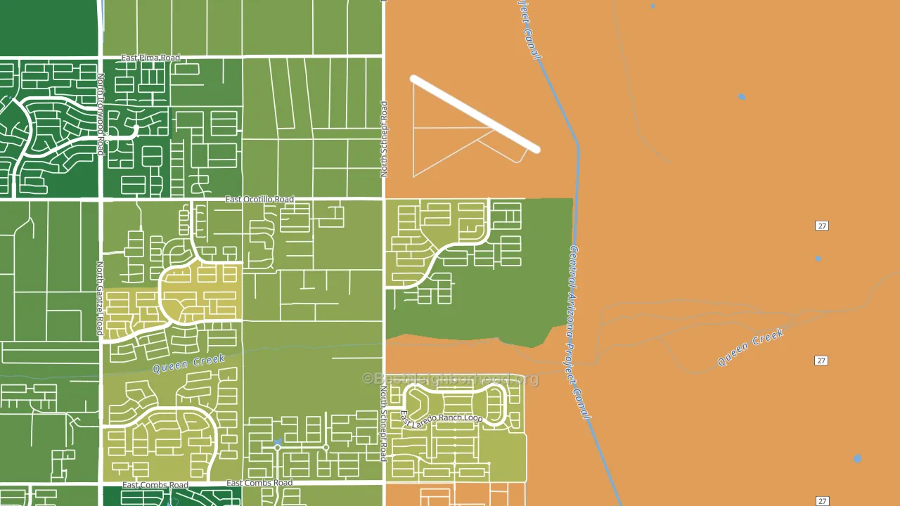 Castlegate, San Tan Valley, AZ block-group voter-turnout map